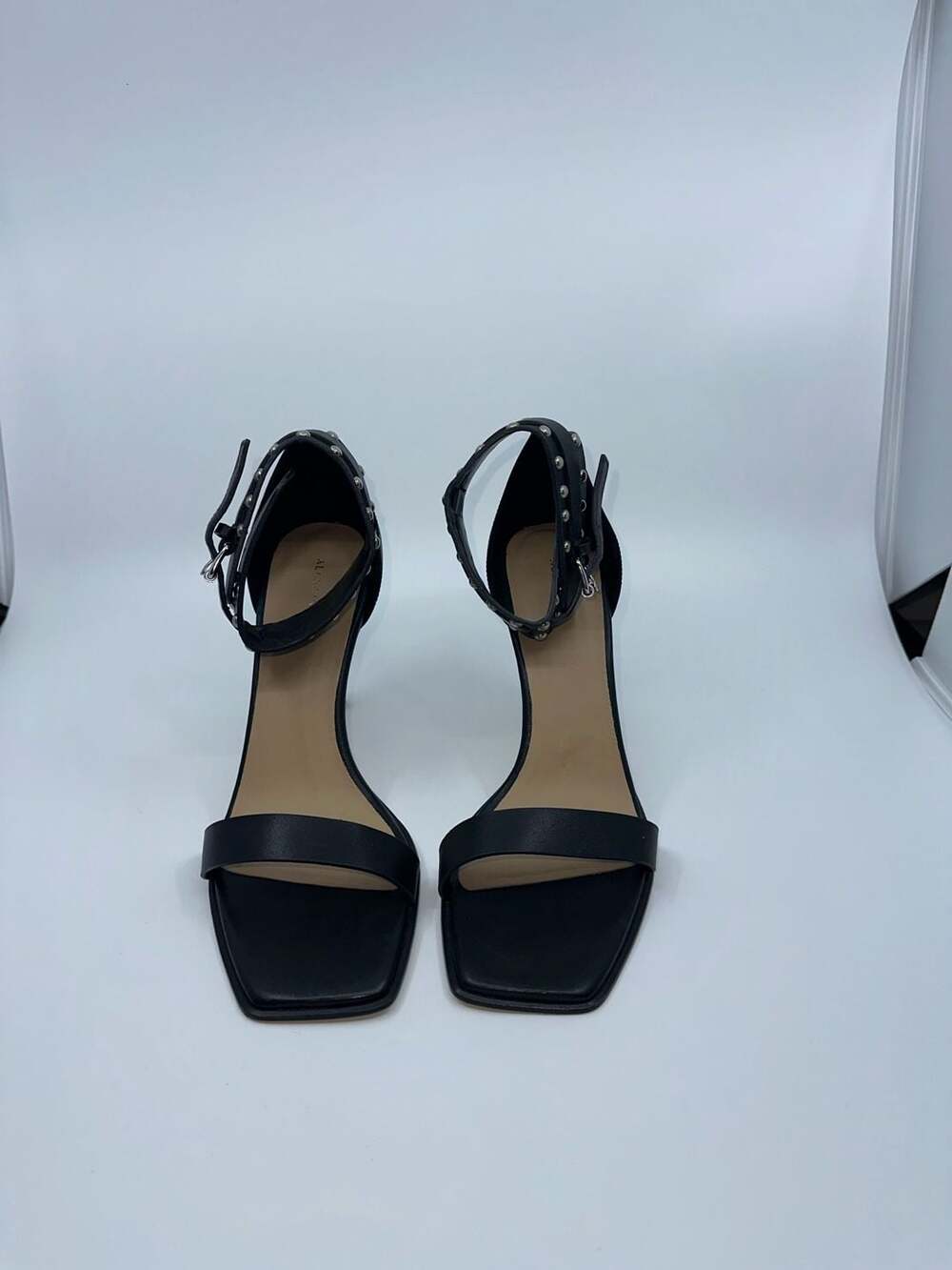 AllSaints Alma Studded Leather Heeled Sandal